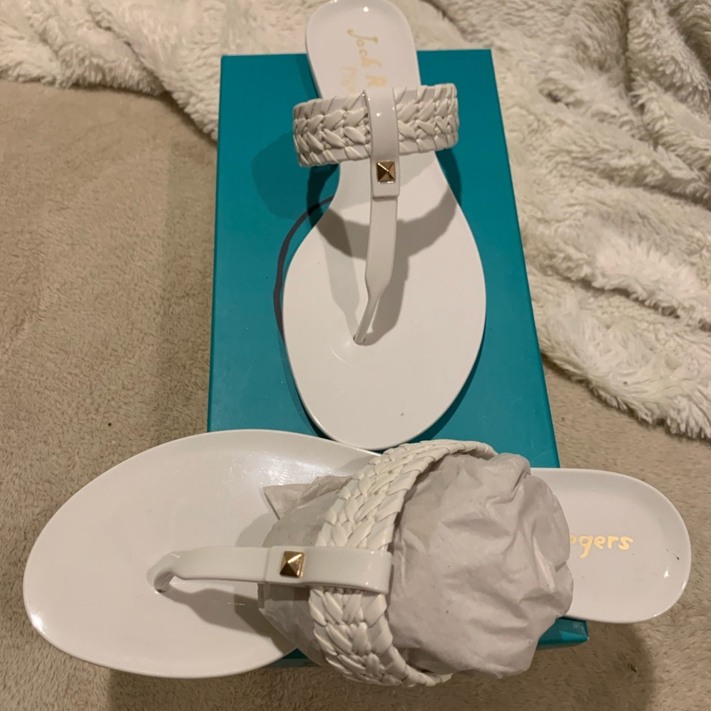NIB Jack Rogers Tinsley Jelly White size 7 - Picture 4 of 4